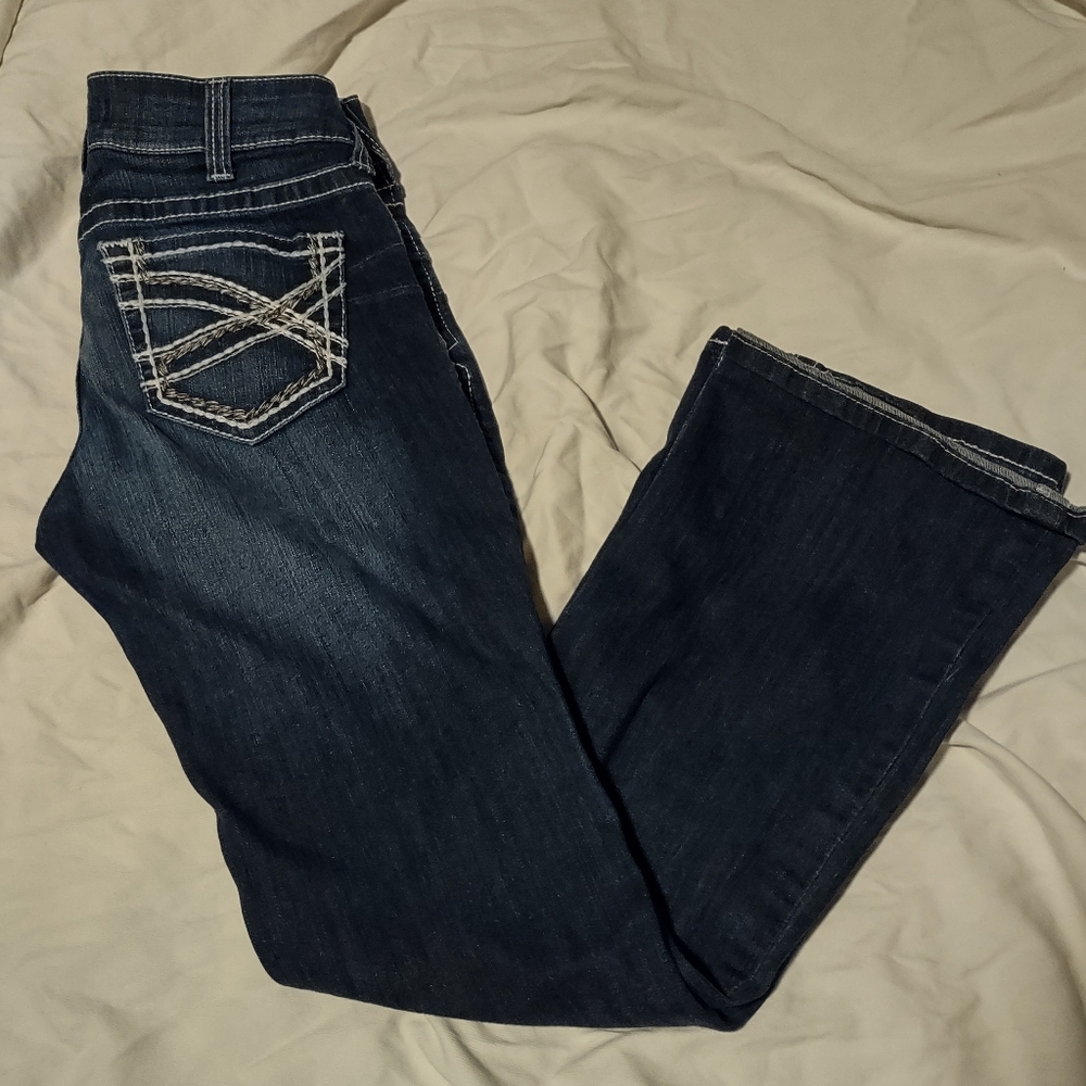 Ariat R E A L Women's Mid Rise Marine Wash Bootcut Jeans Size 29S